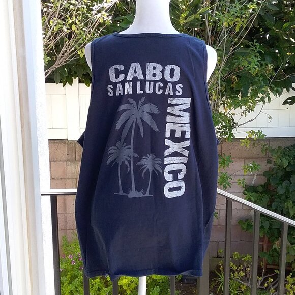 Cabo San Lucas Mexico Men's Tank Top XL Graphic T-Shirt 100% Cotton Distressed - Picture 1 of 5